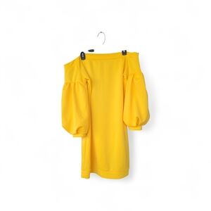 Chic Off-Shoulder Yellow Dress